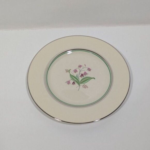 Syracuse China Coralbel Floral Dinner Plate Platinum Trim - Picture 4 of 12